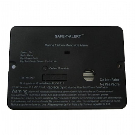 Safe-T-Alert 62 Series Carbon Monoxide Alarm, Flush Mount, White- 12V SA82164